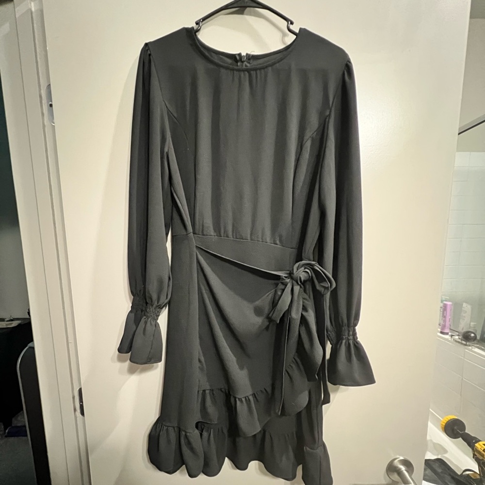 Black Amazon ruffle dress